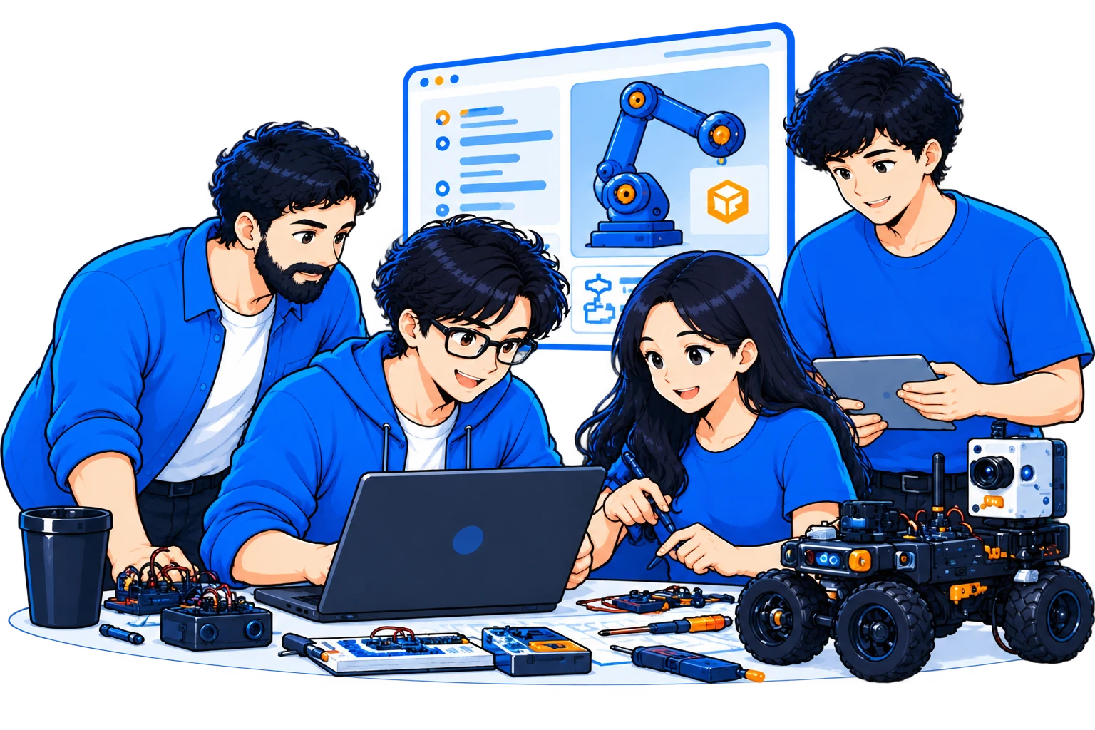 The VIGO Tech team collaborating in a studio